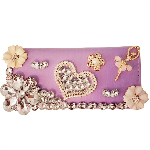 Portofel de dama cu pietre decorative in mai multe culori