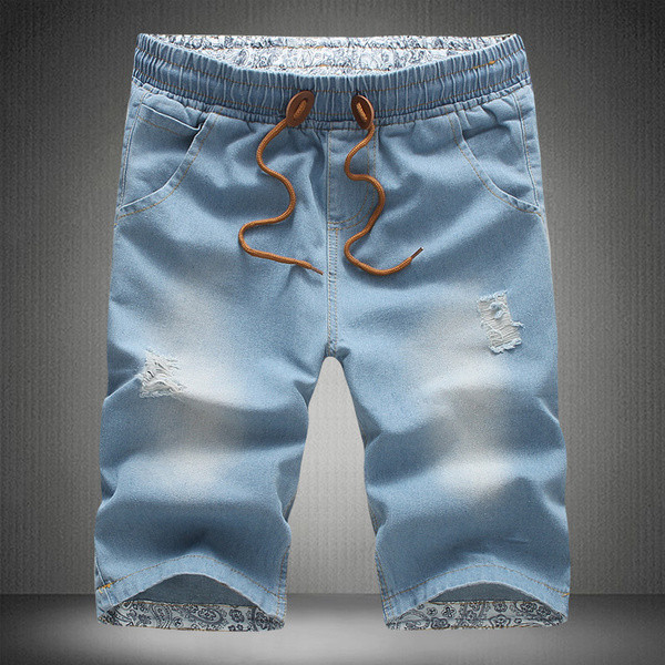 Blugi de vara barbatesti cu talie elastica in doua culori