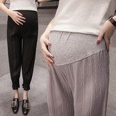 Тънки панталони от шифон за бременни жени в два цвята