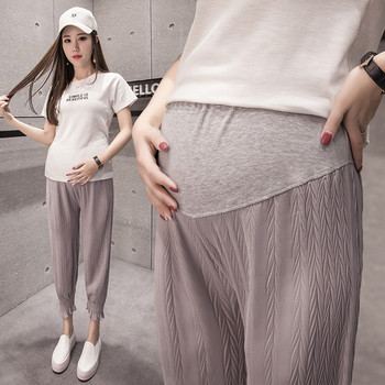 Тънки панталони от шифон за бременни жени в два цвята