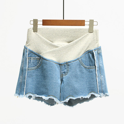 Къси дънкови панталони за бременни жени в няколко цвята