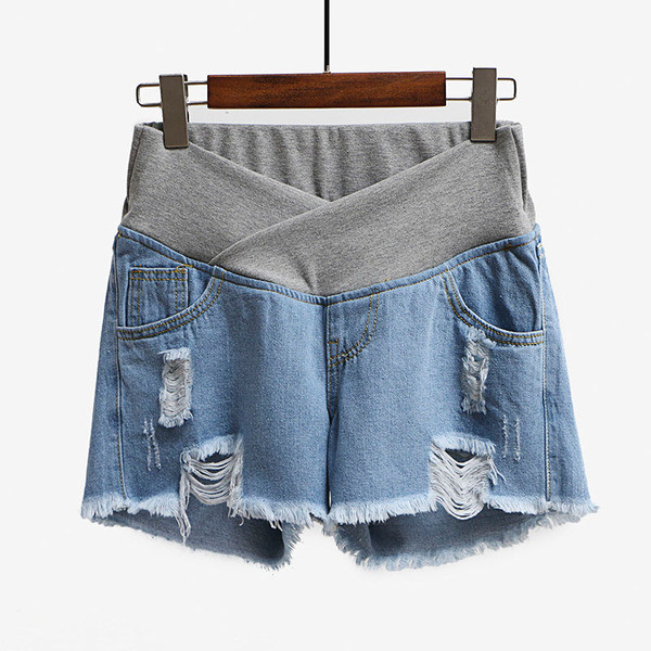 Къси дънкови панталони за бременни жени в няколко цвята