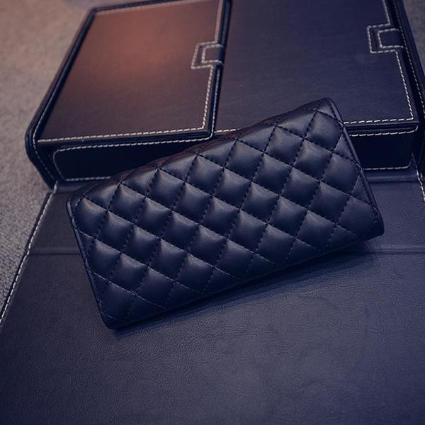 Portofel elegant de damă, auriu și negru