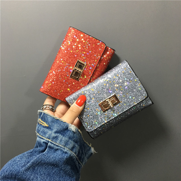 Portofel de dama stralucitor in mai multe culori