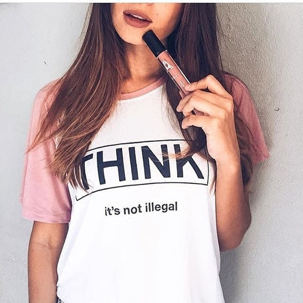 Tricou damă sport-casual Decolteu O și inscripție