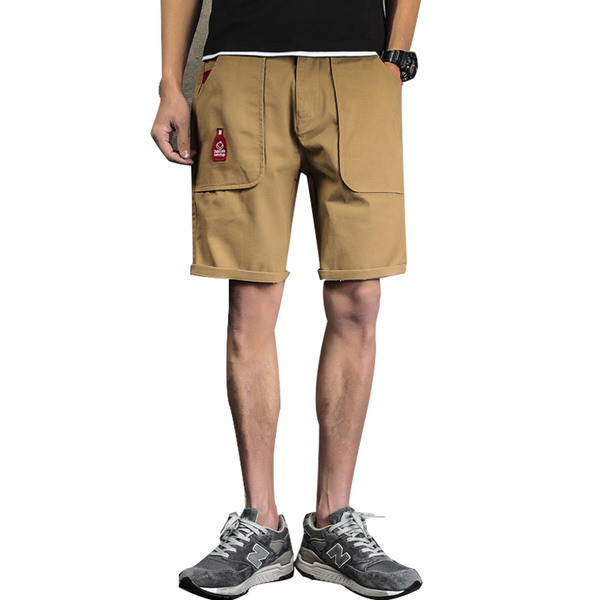Pantaloni scurți de bărbați până la genunchi cu buzunare în două culori