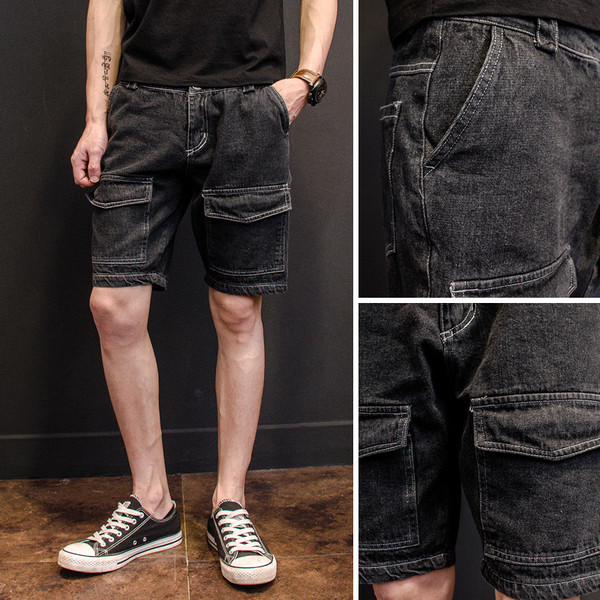 Pantaloni scurți la modă pentru bărbați deasupra genunchiului cu buzunare în trei culori