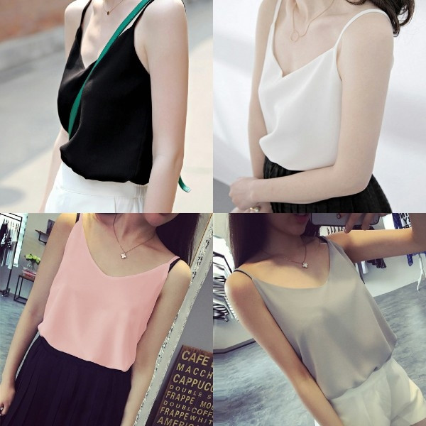 Maieu de dama cu bretele subtiri model lat in mai multe culori