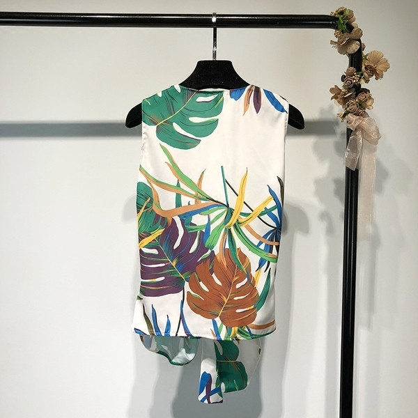 Maieu de damă cu imprimeu cu decolteu triunghiular adânc