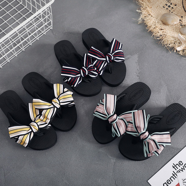 Papuci casual de dama cu panglica si talpa plata