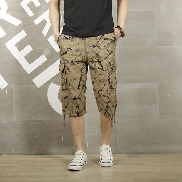 Ευρύ ανδρικά παντελόνια  7/8 μήκος με πλαϊνές τσέπες σε διάφορα χρώματα