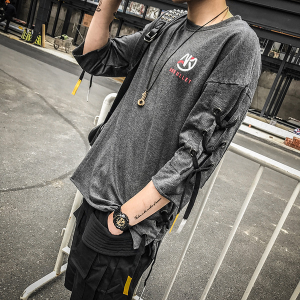 Tenis casual pentru bărbați, cu mâneci 3/4 cu legături încrucișate