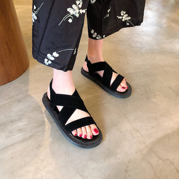 Sandale casual dama din piele intoarsa