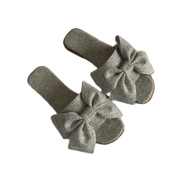 Papuci casual dama cu panglica in doua culori