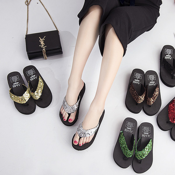 Papuci de damă cu vârf strălucitor în cinci culori, cu talpă plată