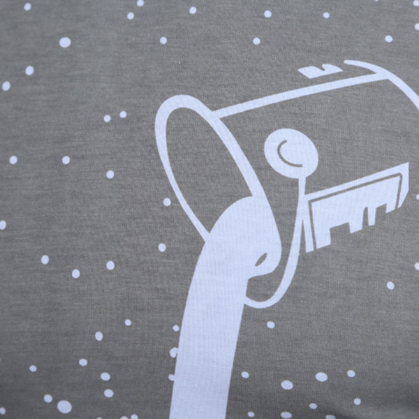 Bluza barbateasca cu maneca scurta cu imprimeu interesant in doua culori