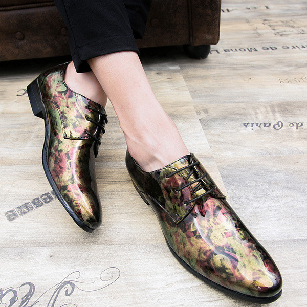 Pantofi formali barbatesti in culori irizate doua modele