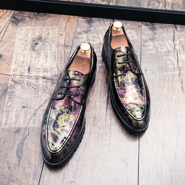 Pantofi formali barbatesti in culori irizate doua modele