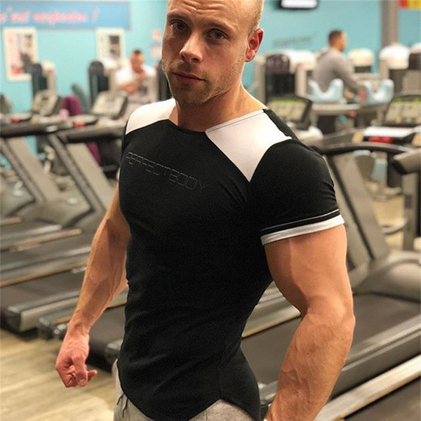 Tricou bărbătesc în două culori cu panglici colorate