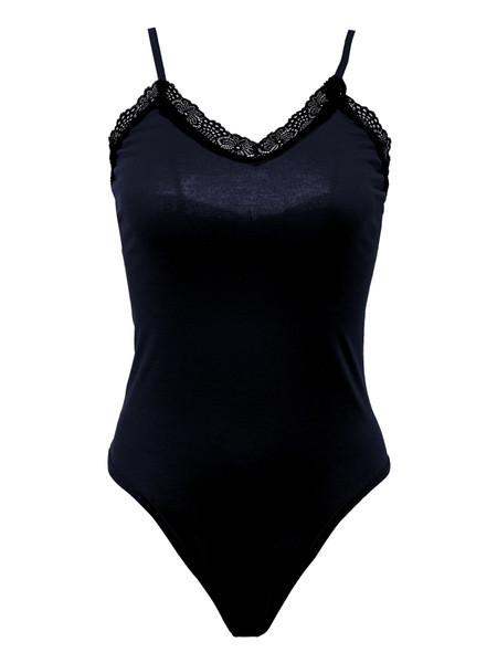 Body de dama in trei culori cu bretele subtiri si dantela