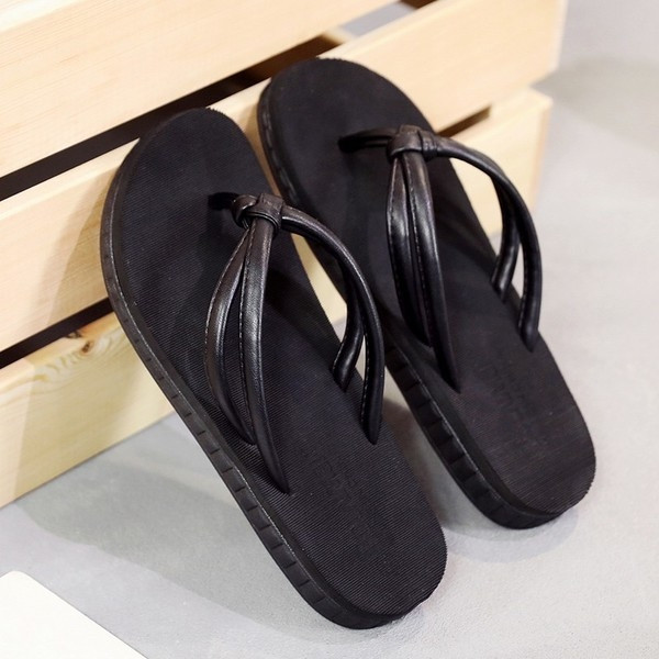 Papuci casual de dama alb-negru cu talpa plata