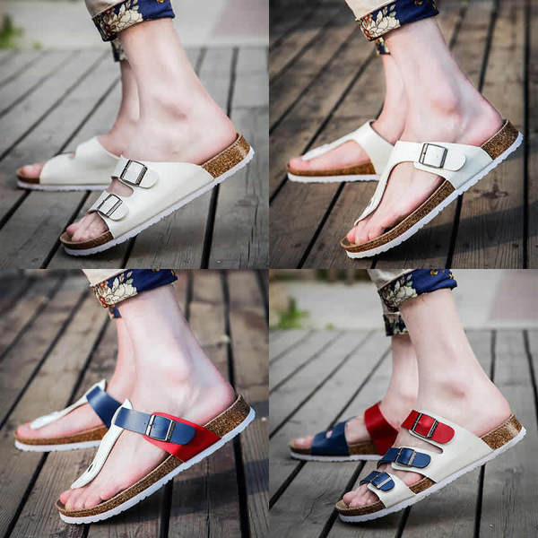 Papuci universali din piele ecologica cu bretele si decor metalic in diferite culori si modele