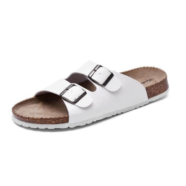 Papuci universali din piele ecologica cu bretele si decor metalic in diferite culori si modele