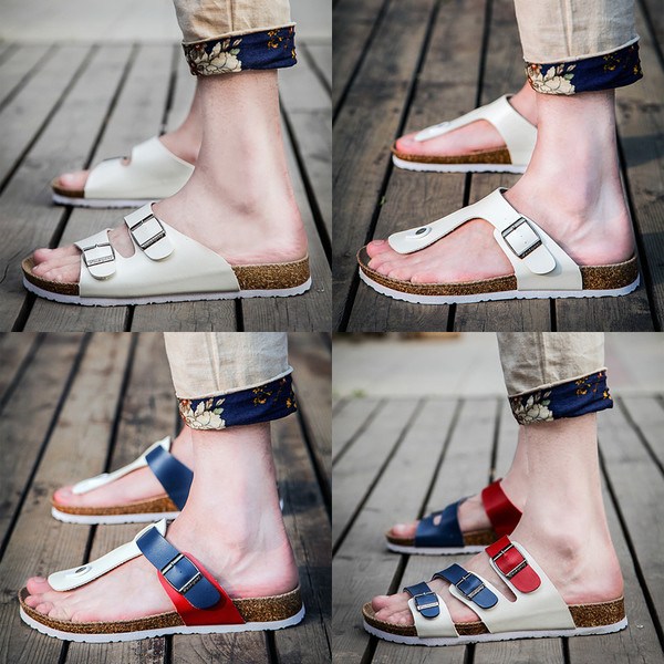 Papuci universali din piele ecologica cu bretele si decor metalic in diferite culori si modele