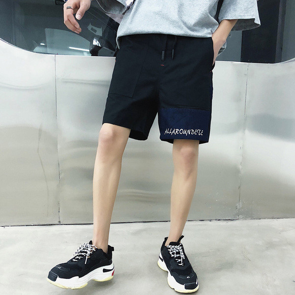 Pantaloni scurți pentru bărbați până la genunchi cu elastic și legături în mai multe culori