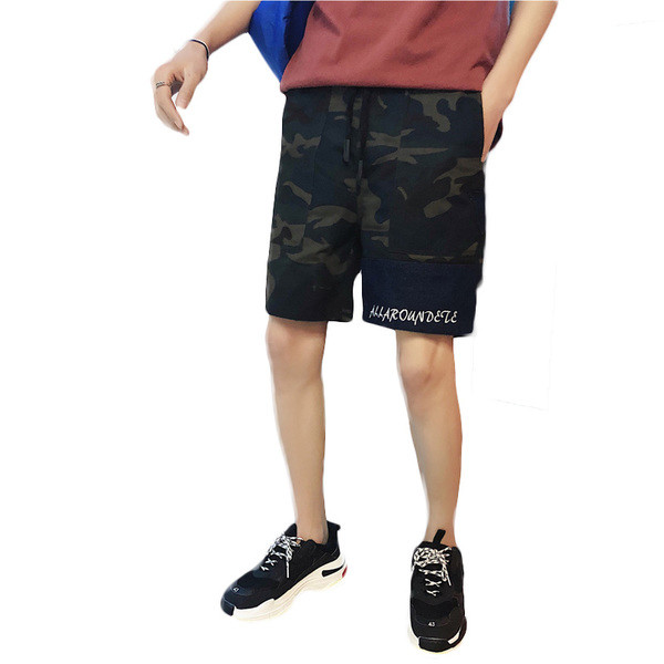 Pantaloni scurți pentru bărbați până la genunchi cu elastic și legături în mai multe culori