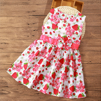 Παιδικό καλοκαιρινό φόρεμα με κορδέλα σε διάφορα floral μοτίβα