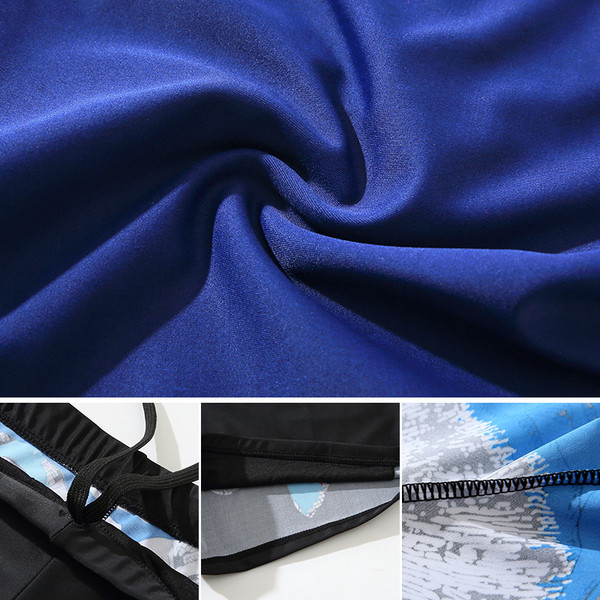 Costum de baie pentru bărbați în trei culori cu aplicație