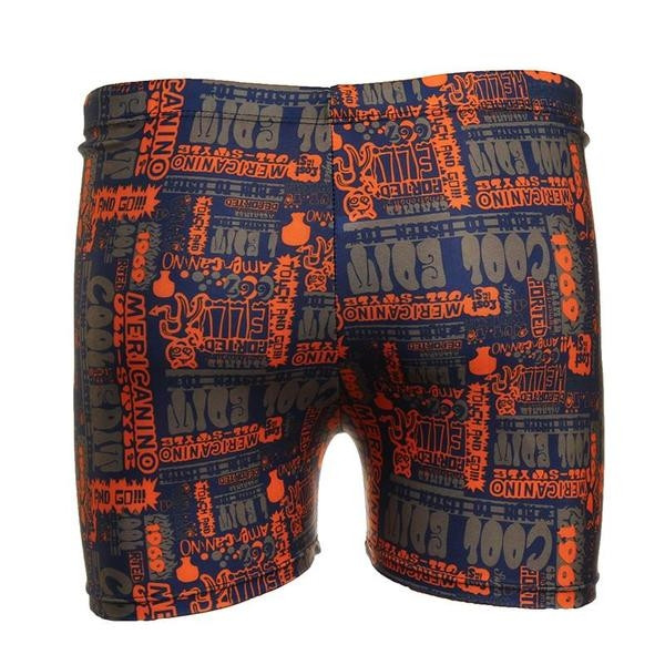 Costum de baie elegant pentru bărbați în două culori cu imprimeu