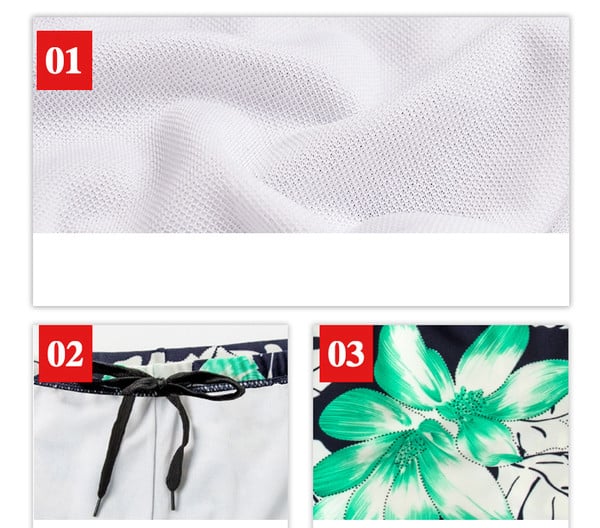 Costum de baie pentru bărbați cu motiv floral