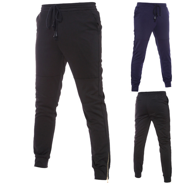 Costum sport uni pentru bărbați, cu fermoare decorative laterale