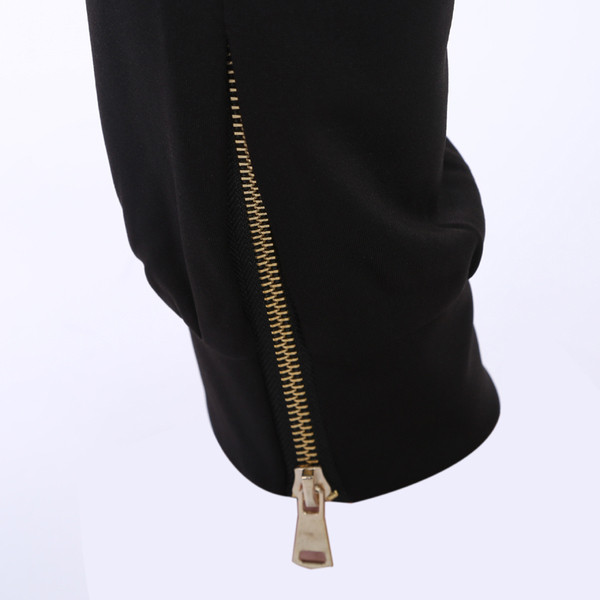 Costum sport uni pentru bărbați, cu fermoare decorative laterale