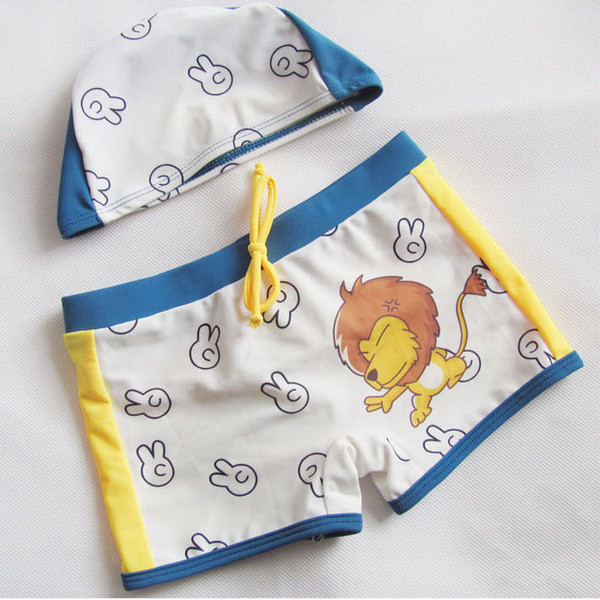 Costum de baie copii pentru baieti si fete cu imprimeu si palarie