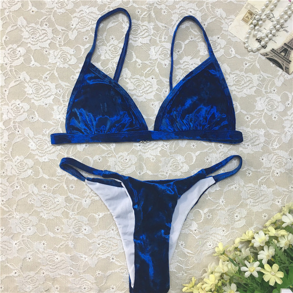 Costum de baie de damă elegant, din catifea, în mai multe culori