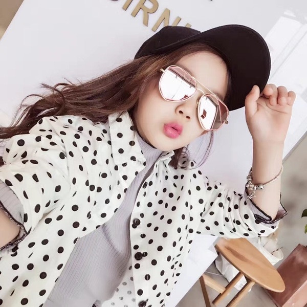 Ochelari pentru copii cu ochelari rotunjiti cu oglinda in mai multe culori