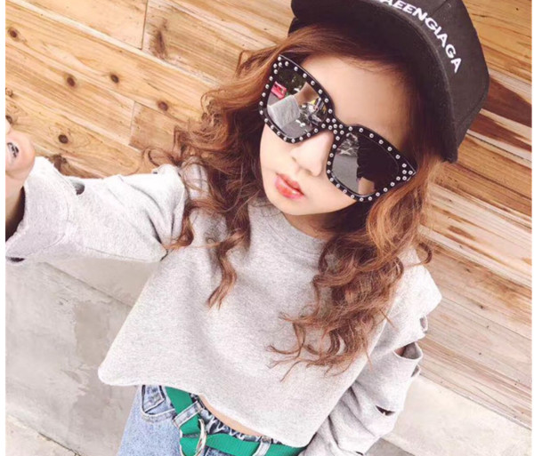 Ochelari de copii pentru fete cu nituri de decor