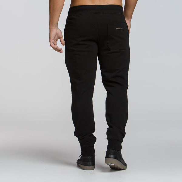 Costum casual pentru bărbați în negru cu inscripție