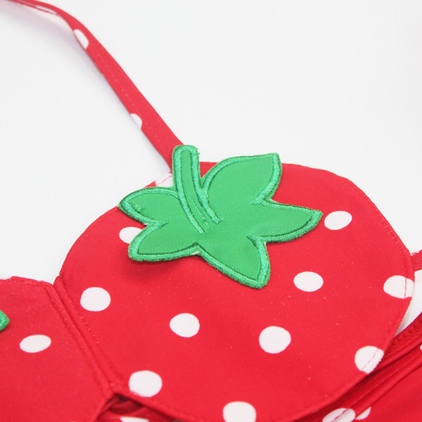 Costum de baie drăguț pentru fete pentru copii cu puncte cu pălărie