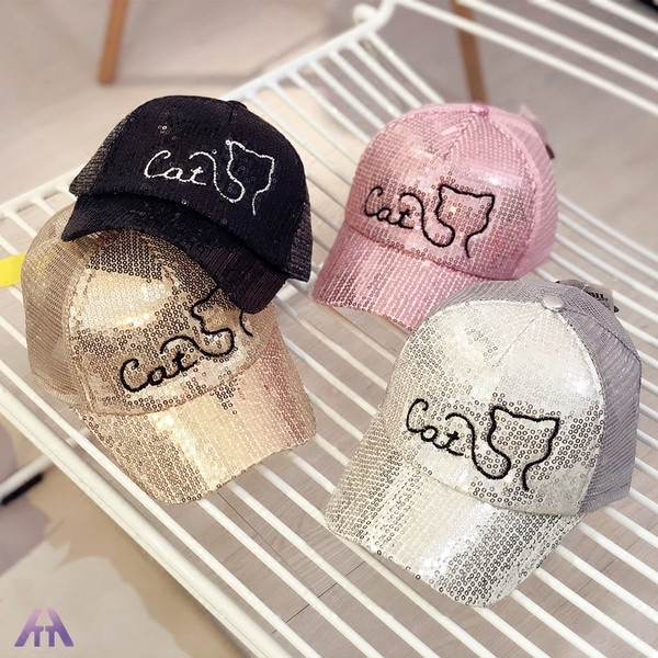 Παιδικό καπέλο για κορίτσια με πούλιες και κεντήματα σε διάφορα χρώματα