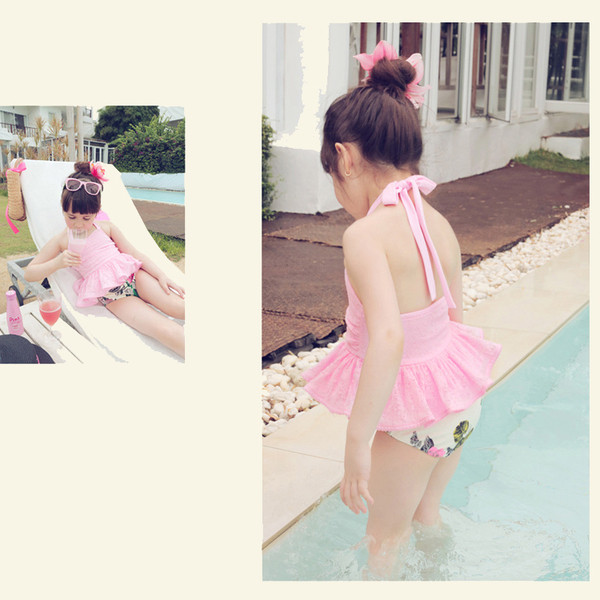 Costum de baie pentru copii elegant pentru fete în două părți