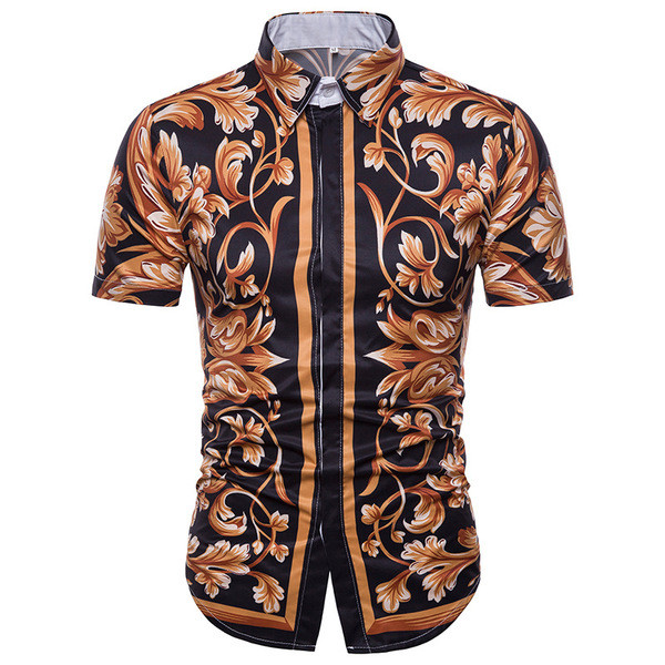 Καλοκαιρινό πουκάμισο ανδρικό σε floral μοτίβα  κατάλληλο για  τη καθημερινή ζωή