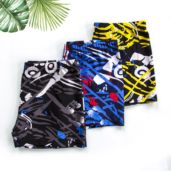 Мъжки бански с принт - три цвята