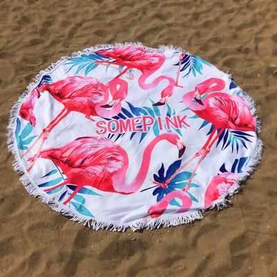 Кръгла плажна кърпа с ресни в няколко модела