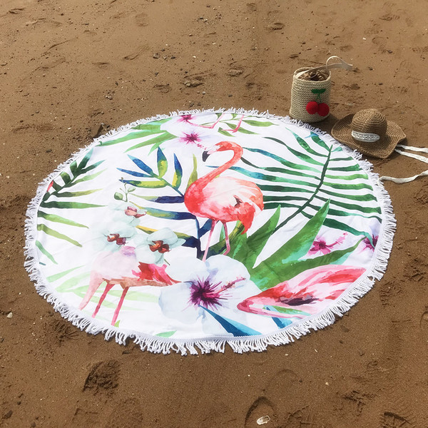 Кръгла плажна кърпа с ресни в няколко модела