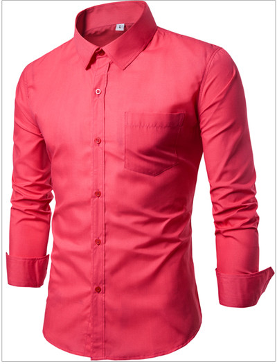 Λεπτό καλοκαιρινό ανδρικό πουκάμισο  Slim σε διάφορα χρώματα