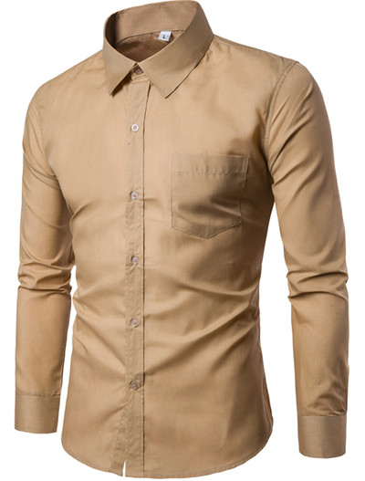 Λεπτό καλοκαιρινό ανδρικό πουκάμισο  Slim σε διάφορα χρώματα